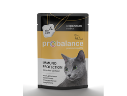 Консервы для взрослых кошек Probalance (Пробаланс)  Immuno Protection c кроликом в соусе, пауч 85 г