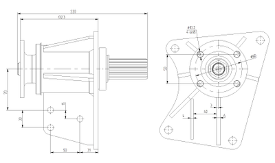 ЖЮ-077-002КТ Вал первичный автономной раздаточной коробки УАЗ-452. Комплект.
