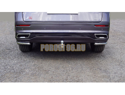 Защита задняя (уголки) 42,4 мм ТСС для Jaecoo J8 2024-