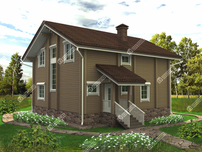 Дом из клееного бруса "Уфа", 210 м2