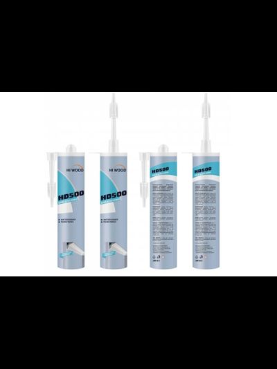 Клей-шпатлевка HI WOOD HD500, 280 мл, белый