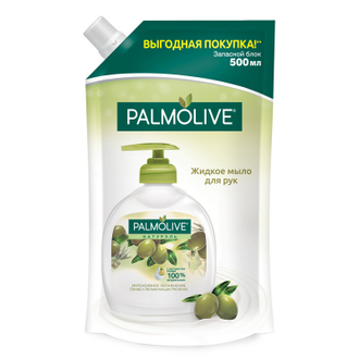 Мыло жидкое PALMOLIVE 500мл сменный блок Олива и Молочко