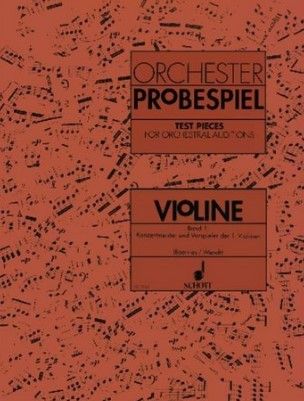 Orchester Probespiel Violine Band 1 Konzertmeister und Vorspiel der 1. Violinen