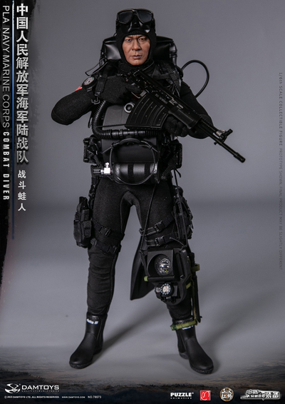 Китайский боевой пловец - КОЛЛЕКЦИОННАЯ ФИГУРКА 1/6 PLA Navy Marine Corps Combat Diver (78073) - DAMTOYS