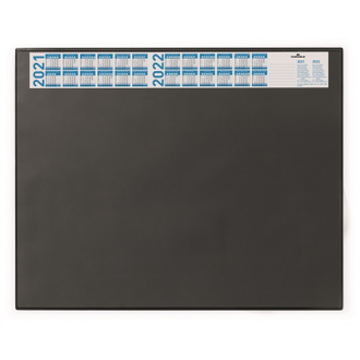Коврик на стол DURABLE 52х65см черный с прозрачным листом, с календарем 7204-01