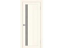 Межкомнатная дверь "Турин-555" ясень светлый (стекло Lacobel)