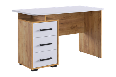 Стол компьютерный 1200 Лайт-2 дуб крафт золотой/белый