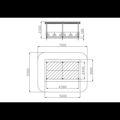 1348.1 Беседка большая тип-5 (синий)