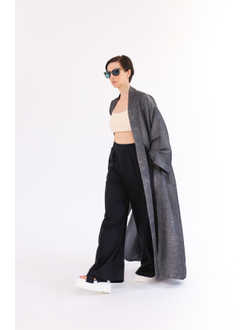 Брюки палаццо со стрелкой из вискозы  (черный)