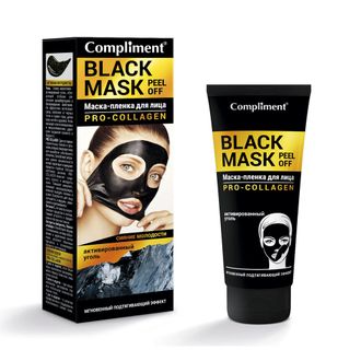 Compliment BLACK MASK Маска-пленка для лица PRO-COLLAGEN 80мл