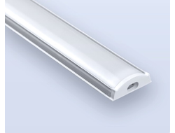 Гибкий накладной алюминиевый профиль для светодиодной ленты с рассеивателем Eleganz 25025