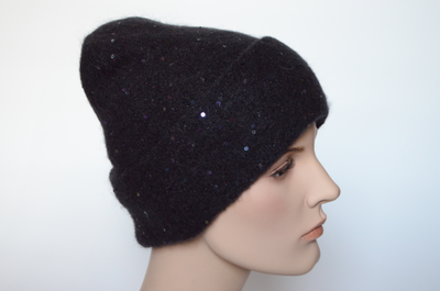 Vizio Италия 6943 CRY шапка черная с отворотом цвет 9 фото