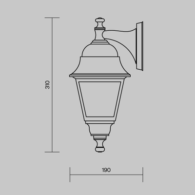 Настенный светильник (бра) Abbey Road, O003WL-01B, Maytoni