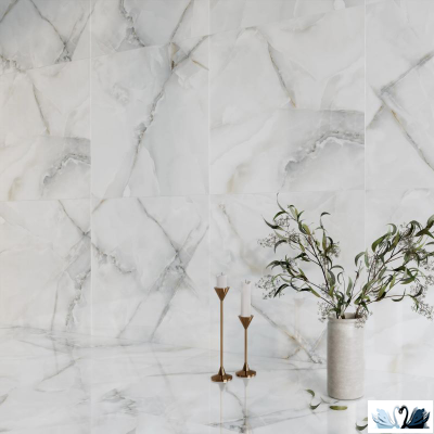 Керамогранит Eurotile Оникс Грис 60x60 см, глянцевый, светло-серый