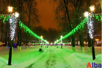 Бахрома 3*0.9 м ЗЕЛЕНЫЙ, мерцание IP 54