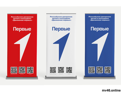 РОЛЛ-АП "ДВИЖЕНИЕ ПЕРВЫХ" 850х2000мм
