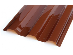 Профилированный поликарбонат терракот 0,8 мм 1,05х2 м трапеция [57587]