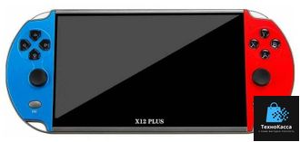 Портативная игровая консоль X12 Plus экран 7-дюймов, 16 ГБ, встроенные игры 1000 в формате Dendy, Sega, Atari, Gameboy и цветной экран