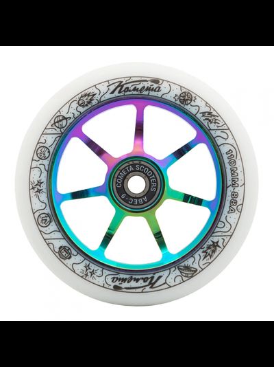 Колесо Комета 110 mm Старт (белый/неохром)