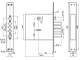 Замок врезной BORDER ЗВ 9-8 МК 4/15 сувальдный