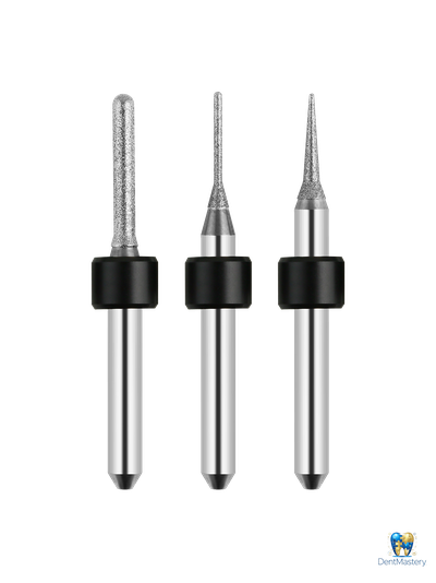 Фрезы XTCERA для стеклокерамики — диаметры 0.6, 1.0, 1.5, 2.5 мм | CAD/CAM инструменты для прецизионной обработки стеклокерамических материалов