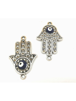 Подвеска металлическая, Хамса с эмалью