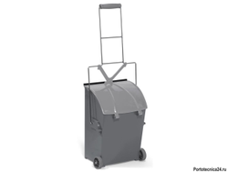 Совок Filmop для сбора мусора на колесах серый (15л)