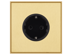 Розетка с заземлением T&J Electric Titanium Matt Brass