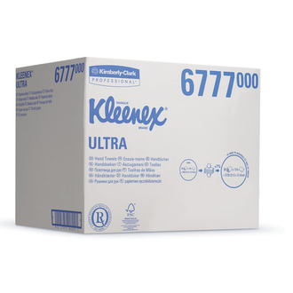 Полотенца бумажные 124 шт., KIMBERLY-CLARK Kleenex, КОМПЛЕКТ 30 шт., Ultra, 2-слойные, бел., 31,5х21,5 см, Interfold, 601533-534, 6777