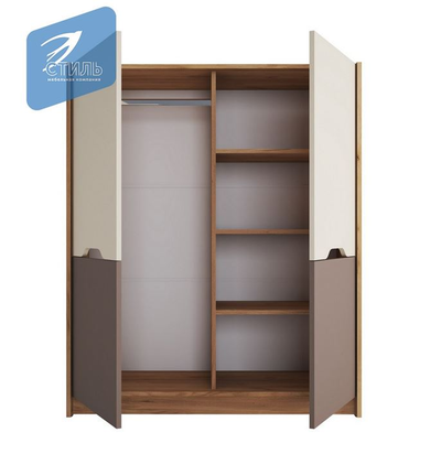 Шкаф для одежды ШК-004 РИЧ Миндаль/Глиняный серый (Стиль)