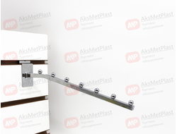 K119 Кронштейн для экономпанелей, наклонный, прямой с 7-ю шариками, d=10x10 мм, длина 300 мм, хром