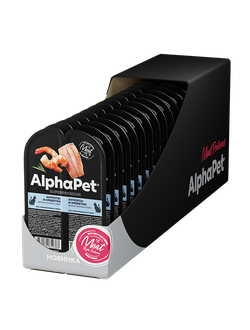 AlphaPet (АльфаПет) Superpremium влажный корм (пауч) для стерилизованных кошек анчоусы и креветки в соусе, 80 г