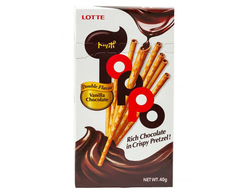 Палочки бисквитные ТОППО с ванильной начинкой, Lotte 40гр
