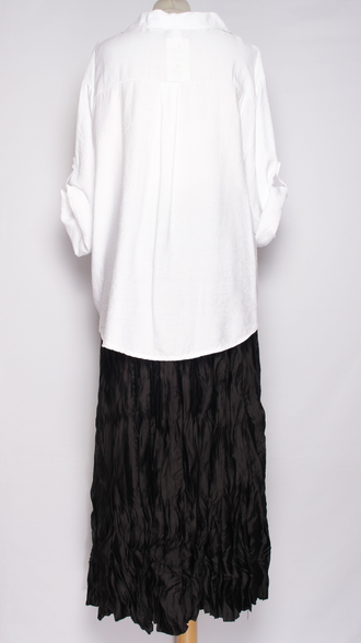 Юбка плотная шелковая "Жатая" серая, черная р.46-54