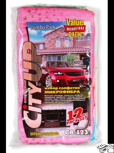 Набор салфеток City UP-123 микрофибра (12шт) 35*40