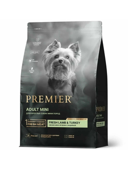 PREMIER (Премьер) сухой корм для собак мини - пород, Ягненок, индейка 8 кг
