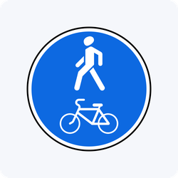 Дорожный знак 4.5.2 Пешеходная и велосипедная дорожка с совмещенным движением (велопешеходная дорожка с совмещенным движением)