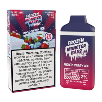 Испаритель Monster Bars Max V2 Berry Mixed Ice Ягодный Микс Лёд Затяжек 6000