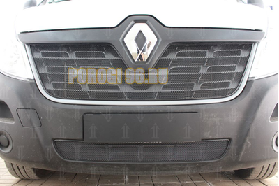 Защита радиатора Renault Master 2014- black верх