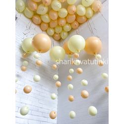Шары цепочки с пузырями (6 шт) , "Персиковая радость"