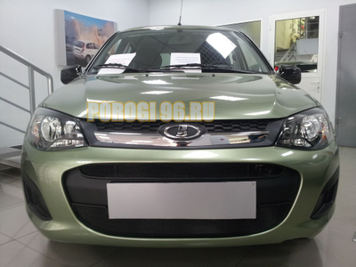 Защита радиатора Lada Kalina 2 2013- (2 части) black