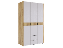 Спальня АДАМ - Шкаф трехдверный Дуб Крафт Золотой/Белое дерево