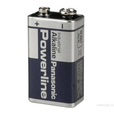 Алкалиновая батарейка крона Panasonic 9V Powerline Alkaline Industrial Battery [ по 1 шт ]