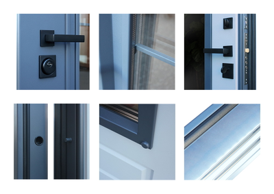 Стальная дверь   Эльбрус с окном и английской решеткой (терморазрыв 3к)