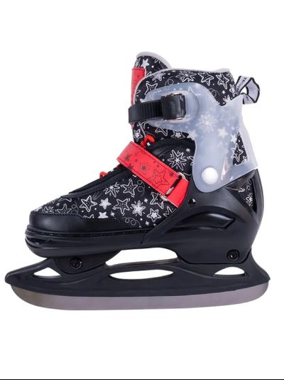 Подростковые раздвижные коньки Iceroll красно‑чёрные 35–38 M