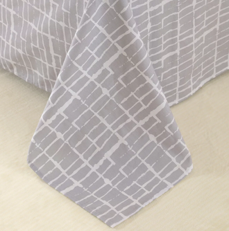 Комплект постельного белья из Сатина 100% хлопок цвет Геометрия елка ( двуспальное) C575