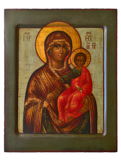Смоленская Богородица - Одигитрия . Рукописная икона