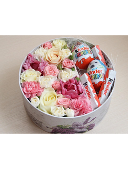 Круглая коробочка с киндерами