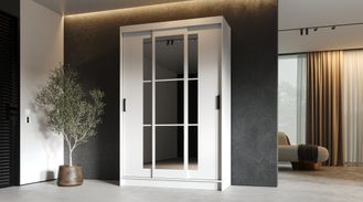 ШКАФ КУПЕ БРУНО 2 (белый гладкий) 1310*2000*502