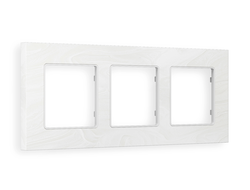 Рамка 3-я Белый мрамор, коллекция GRAND - Ambrella Volt - ALFA